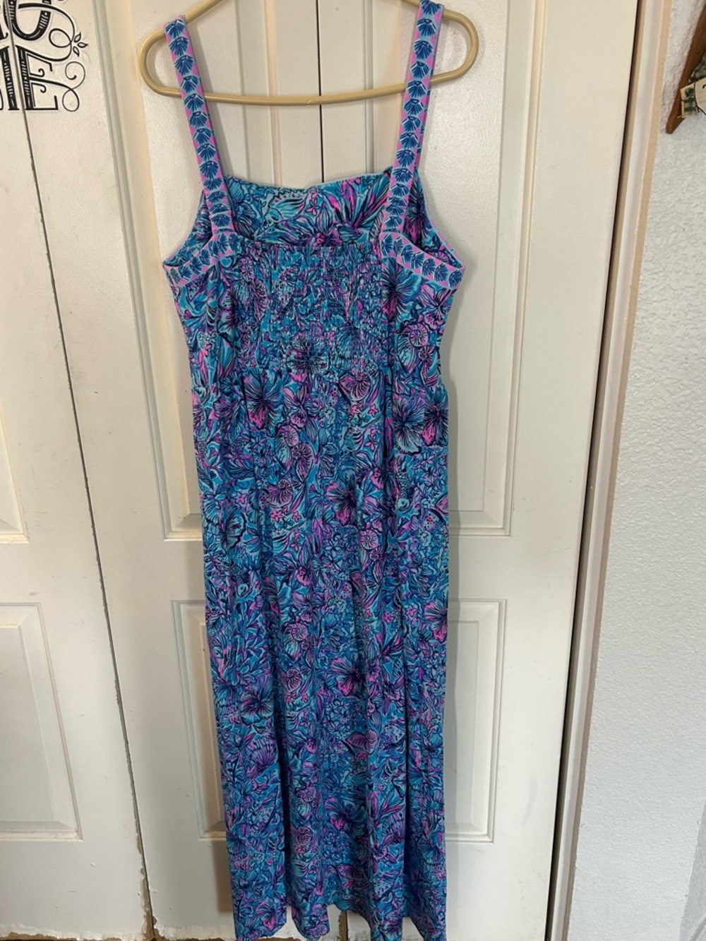 Lilly Pulitzer Marisol Maxi Dress Beach Tropical Vibrant Size 12 - Picture 5 of 12